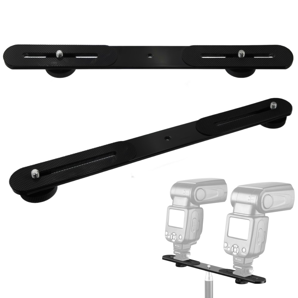 Photography Video Lighting Kit With Adjustable Tripod Stand - Dual Flash Bracket 1/4'' Screw Hot