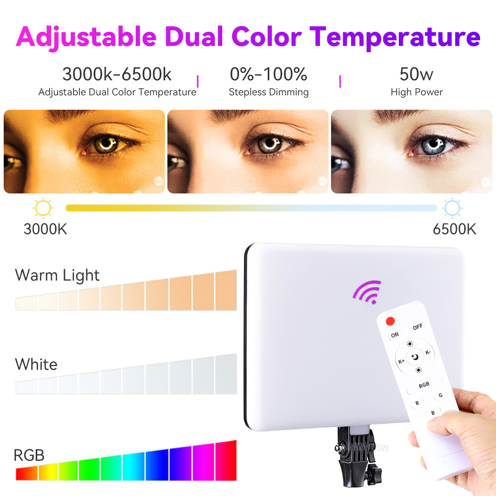 RGB 14'' LED Video Light Remot - Torjim Rgb Photography Video Lighting 评论和价格