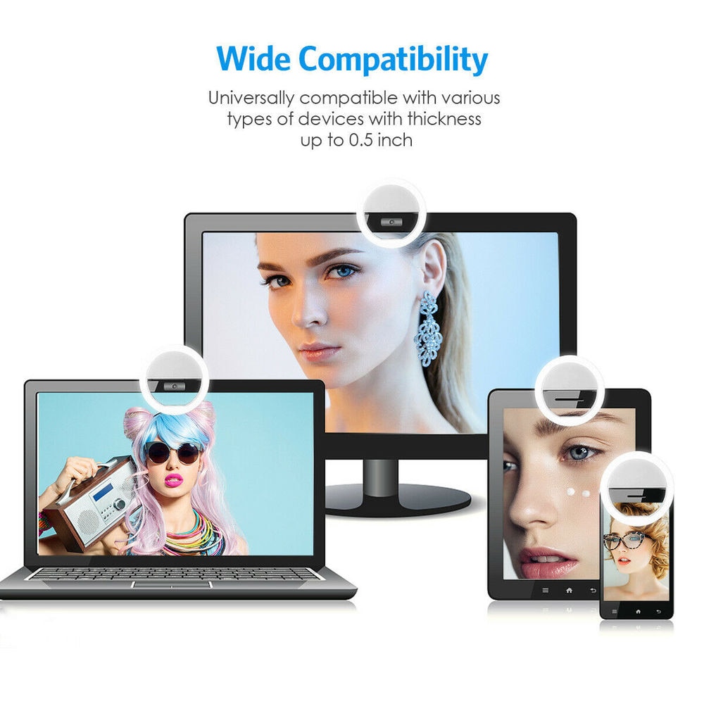 USB Rechargeable LED Selfie Ri - Photography Lighting Game 评论和价格