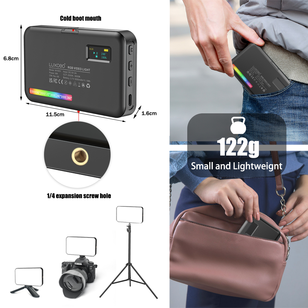 LUXCEO V10 PRO Video Light RGB - Torjim Rgb Photography Video Lighting 评论和价格