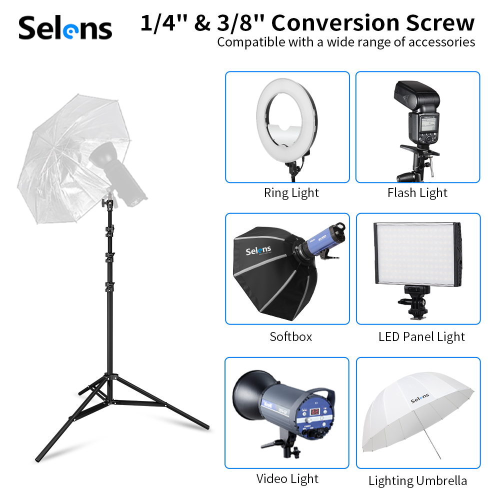 Selens 2.2~3.95m Air-Cushion L - Photography Lighting Mount 评论和价格
