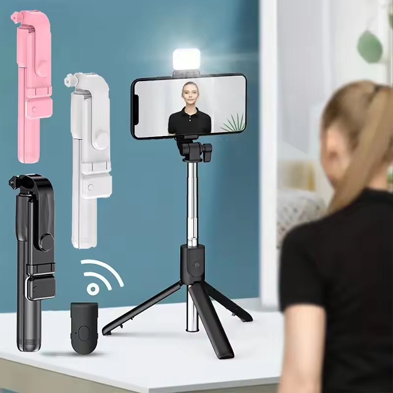 Wireless Bluetooth Selfie Stic - Photography Video Lighting Kit With Adjustable Tripod Stand 评论和价格