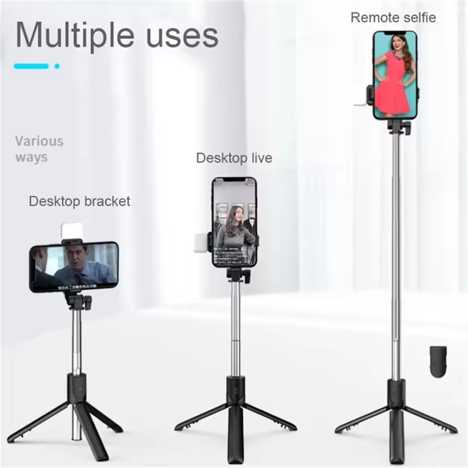 Wireless Bluetooth Selfie Stic - Photography Video Lighting Kit With Adjustable Tripod Stand 评论和价格
