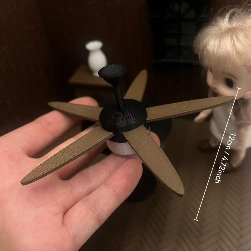 Miniature Ceiling Fan with LED - Photography Lighting Case 评论和价格
