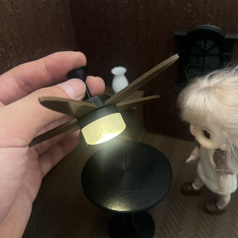 Miniature Ceiling Fan with LED - Photography Lighting Case 评论和价格