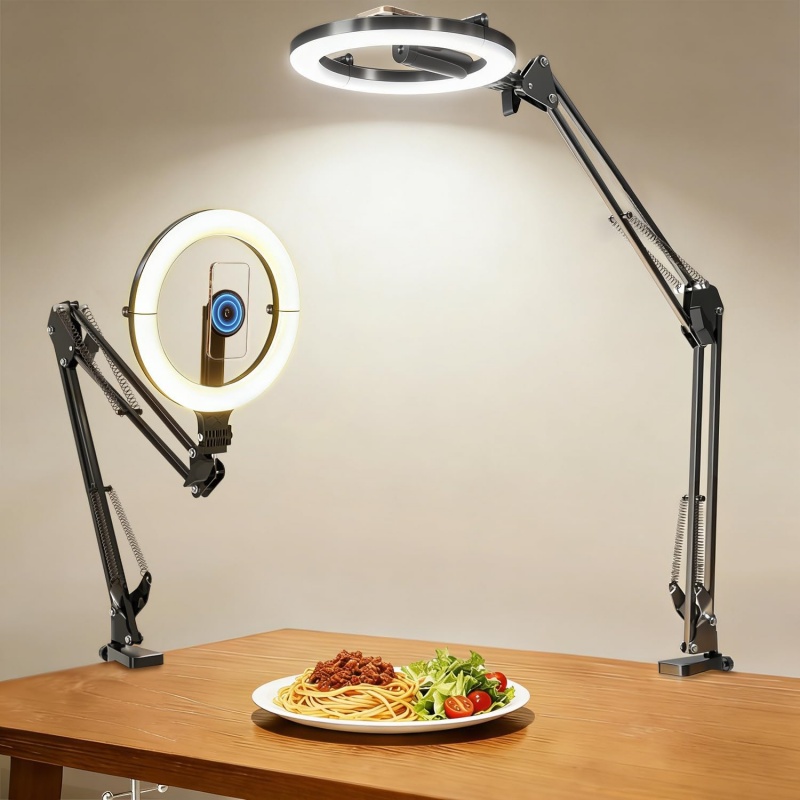 Magnetic Overhead Phone Mount  - Photography Video Lighting Kit With Adjustable Tripod Stand 评论和价格