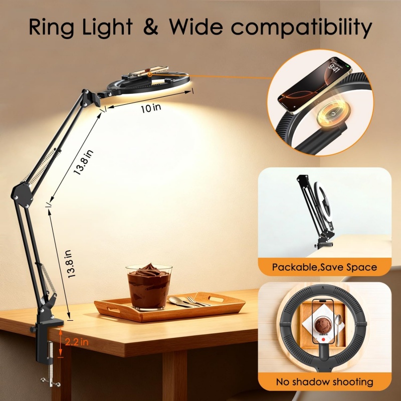 Magnetic Overhead Phone Mount  - Photography Video Lighting Kit With Adjustable Tripod Stand 评论和价格