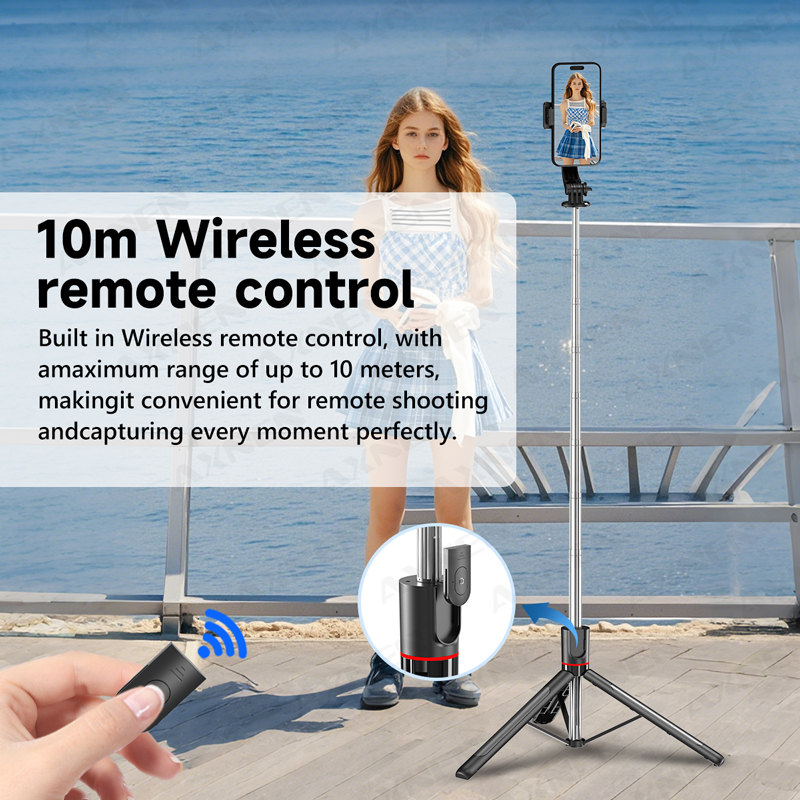 AXNEN F15 Extendable Selfie St - Photography Video Lighting Kit With Adjustable Tripod Stand 评论和价格